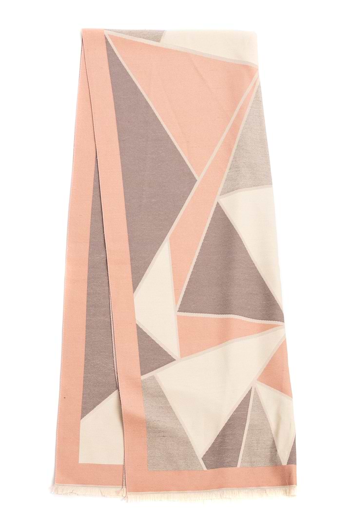 Reversible Geometric Scarf - Light Salmon