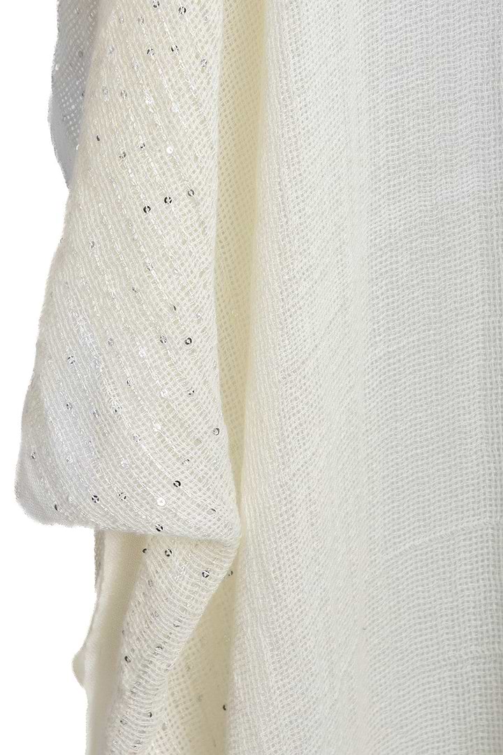 Shimmering Sequin Ruana - Light Yellow