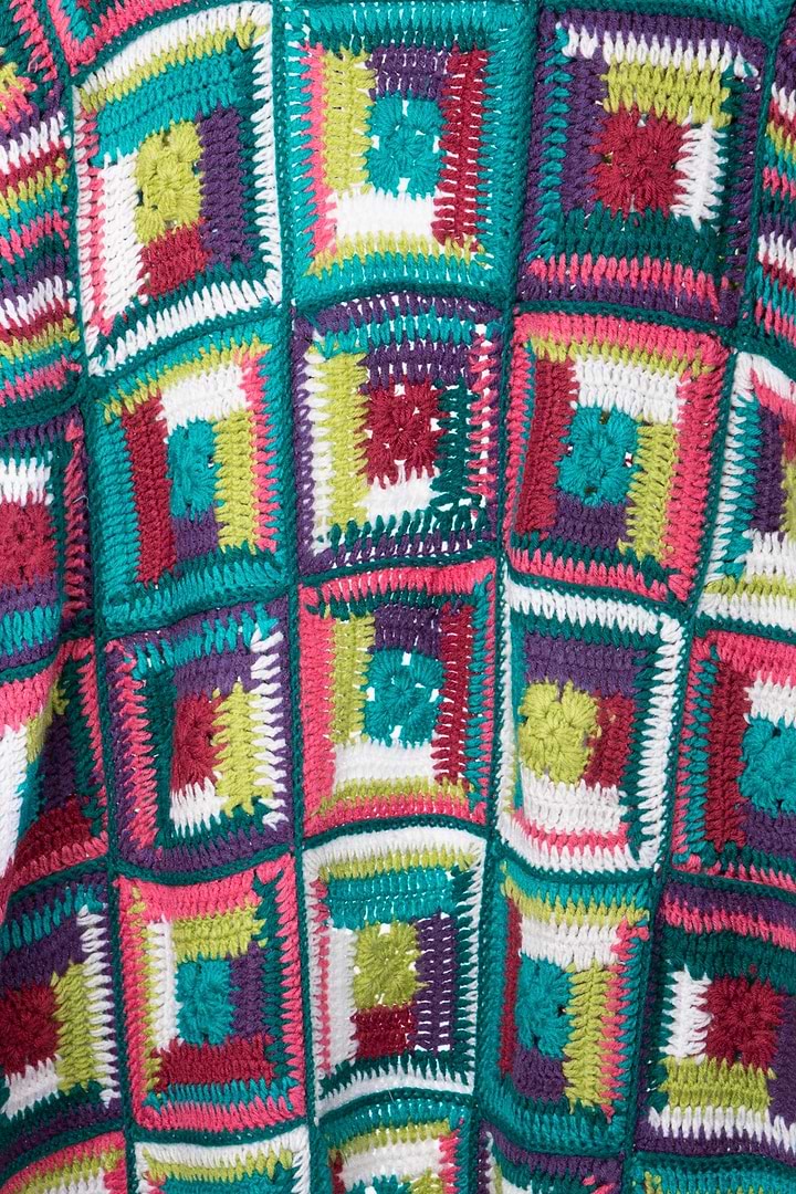 Crochet Long Cardigan Marrakesh Jacket - Teal
