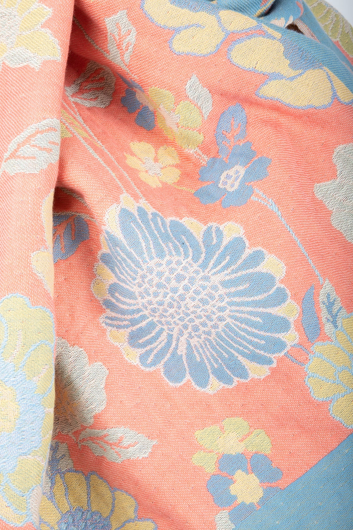 Fiore Pastel Reversible Scarf - Aqua