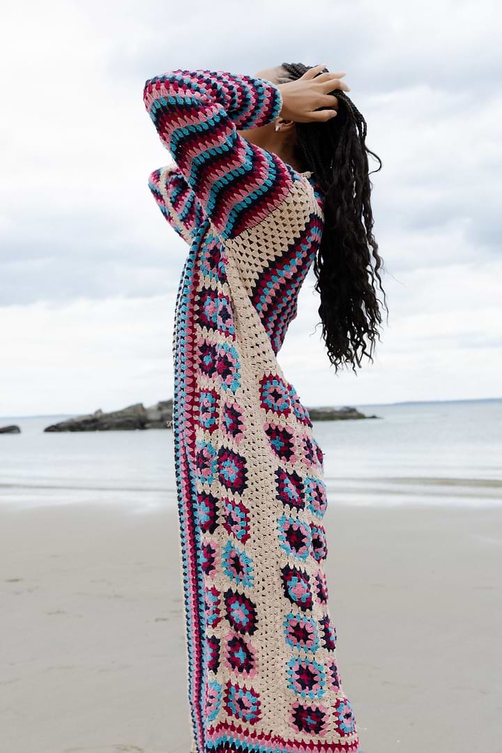 Crochet Cotton Square Kimono