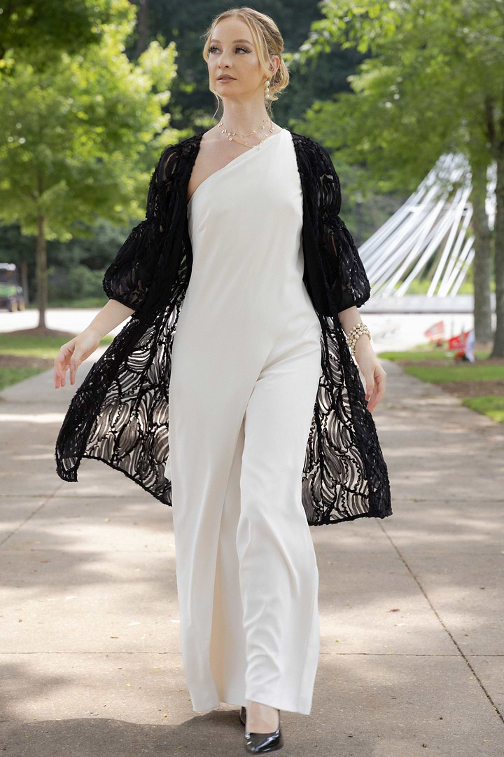 Midi Cutout Duster - Black