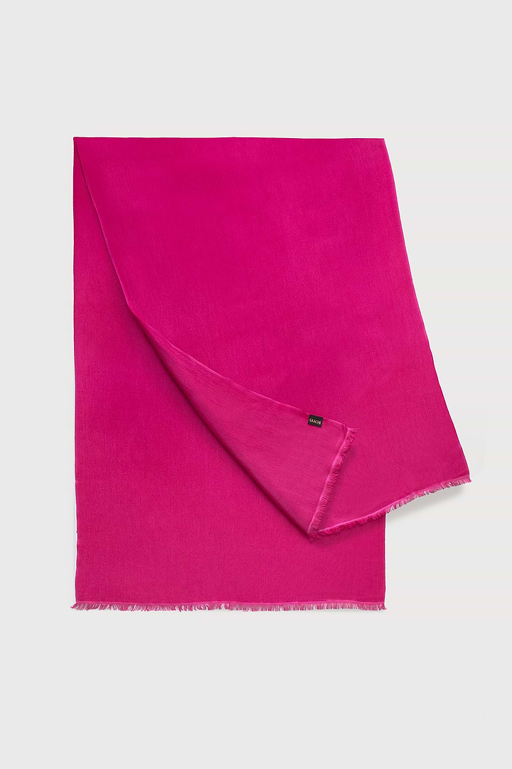 Cashmere Silk Scarf - Deep Pink