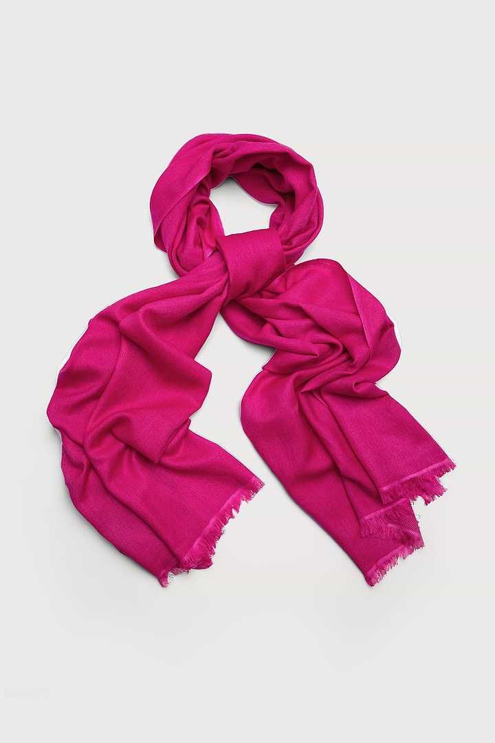 Cashmere Silk Scarf - Deep Pink