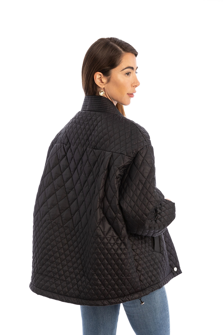 Diamond Quilted Jacket - Black