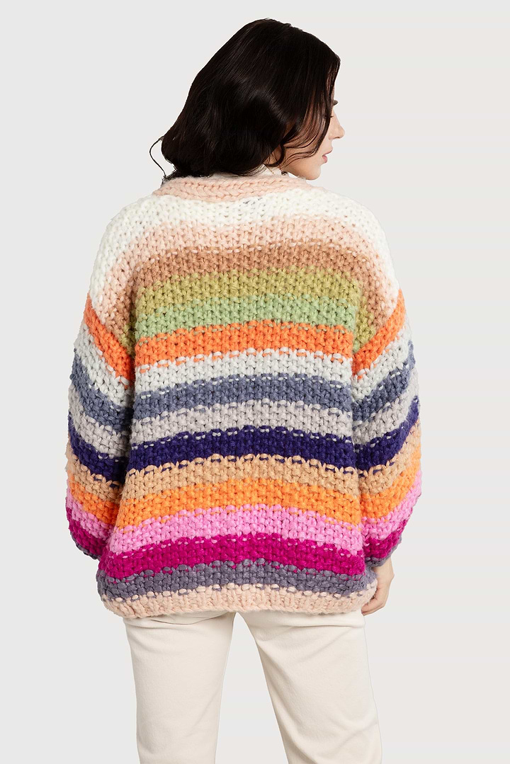 Rainbow Knitted Cardigan - Light Multi