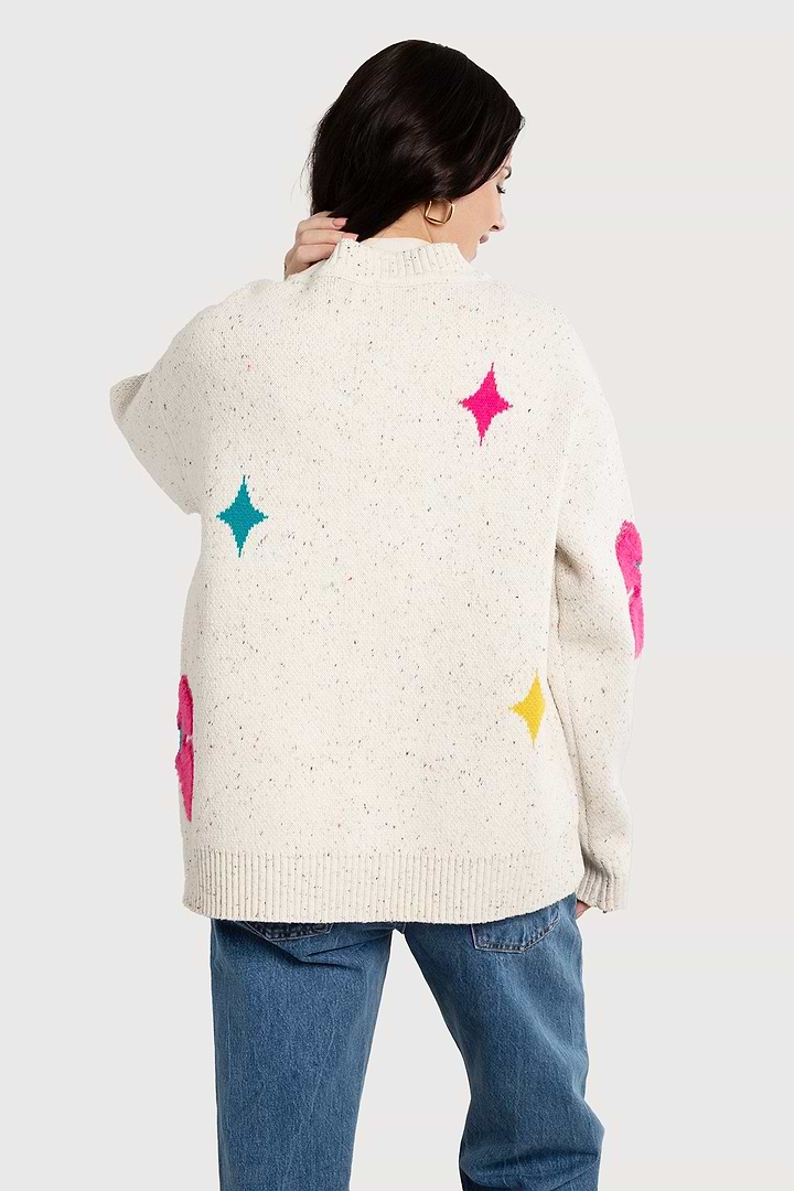 Floral Cardigan Button Up - Ivory