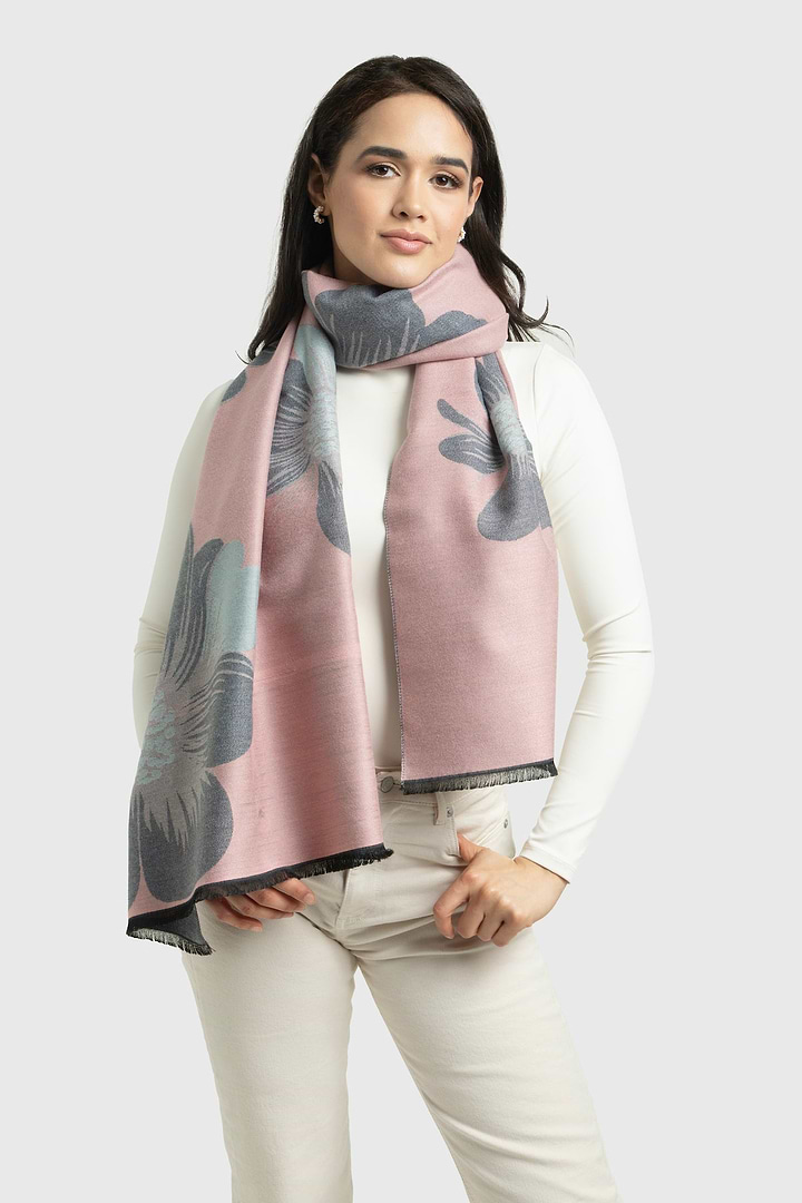 Reversible Garden Scarf - Gray