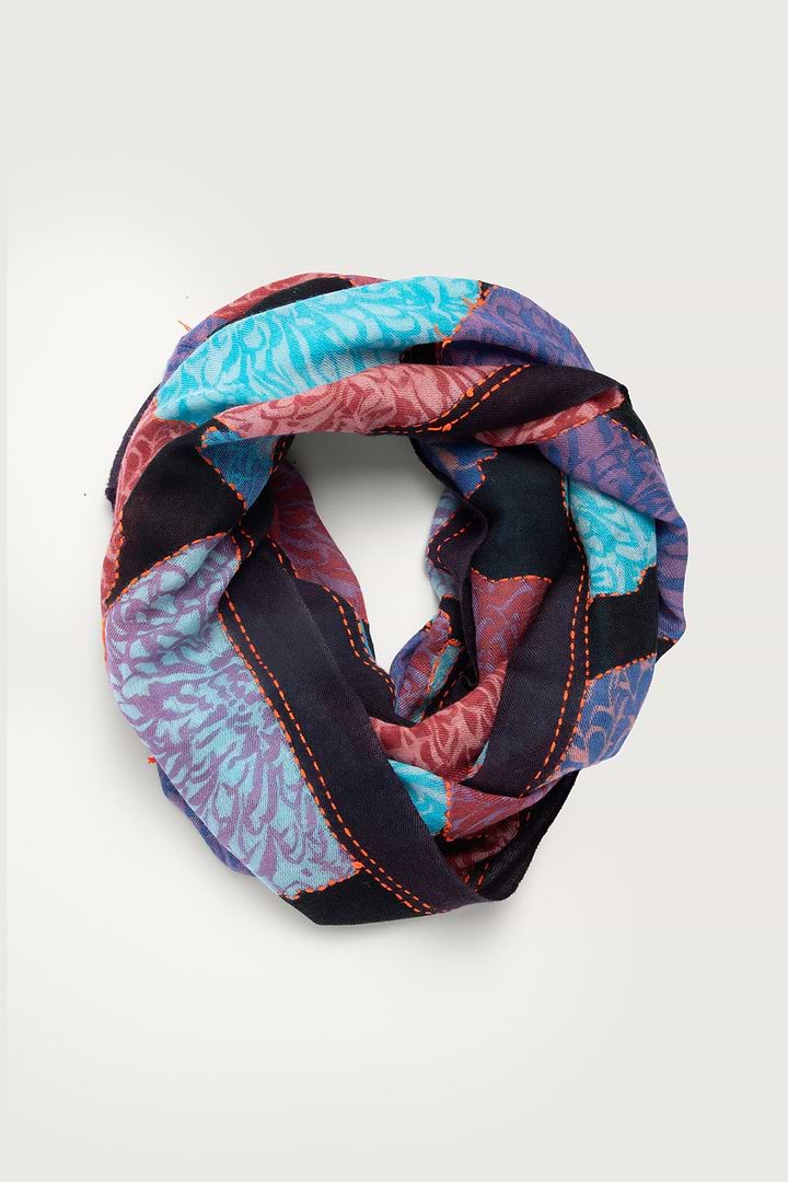 Morado Floral Infinty Scarf - Dark Multi