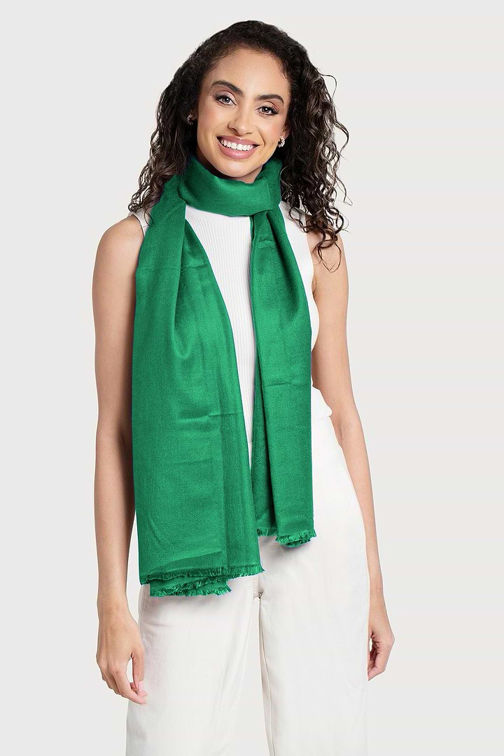 Cashmere Silk Scarf - SAACHI - Sea Green - Scarf