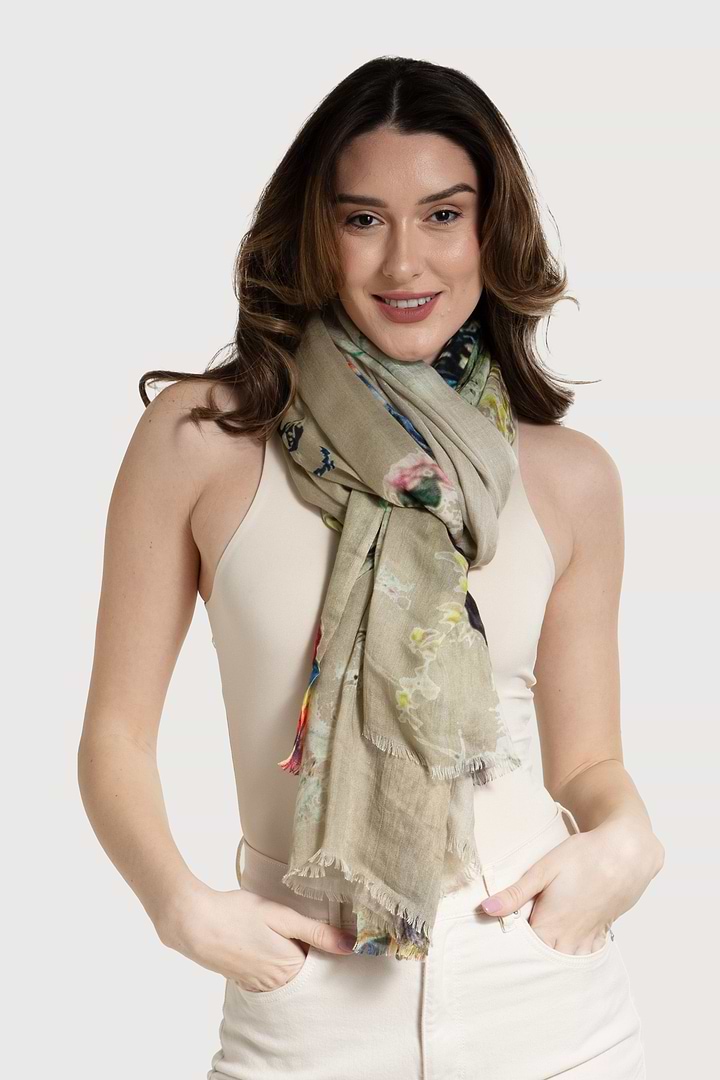 Peacock Garden Scarf
