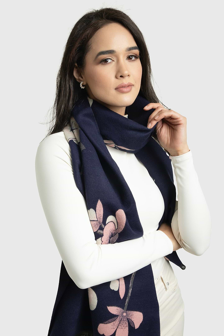 Reversible Scarf - Navy