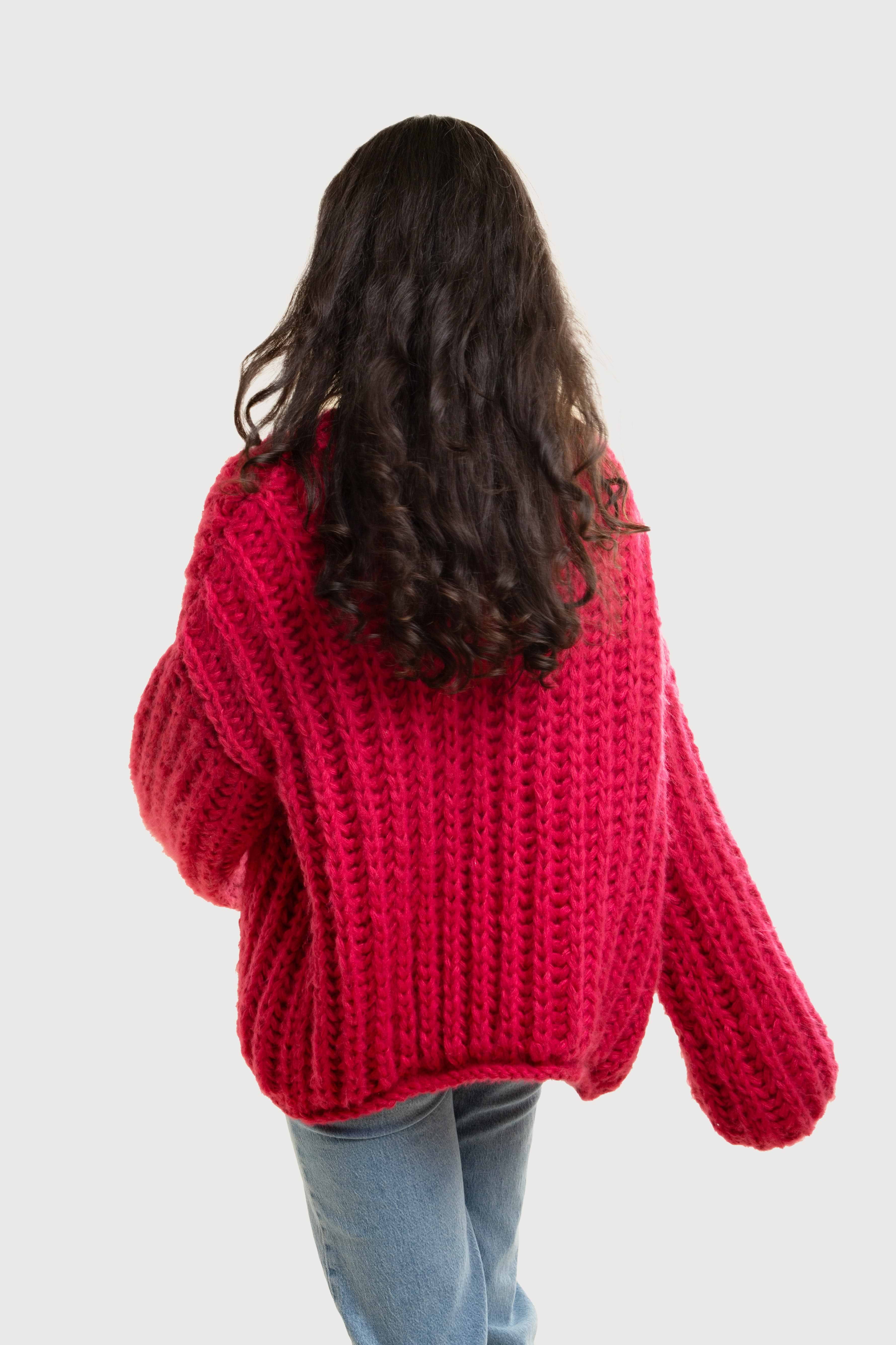 Chunky Knit Oversized Cardigan | SAACHI