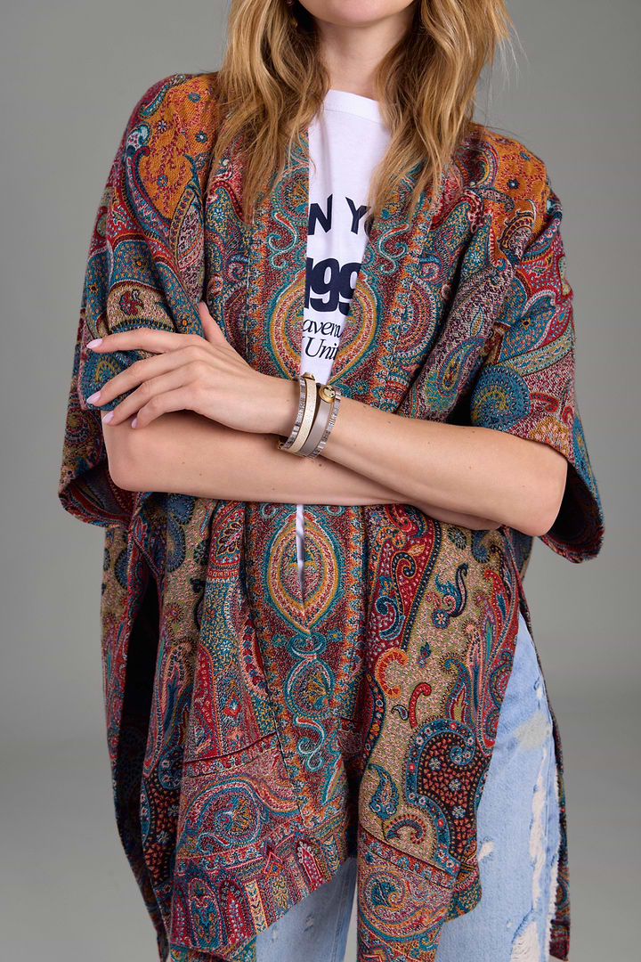 Regal Rococo Poncho - Multi