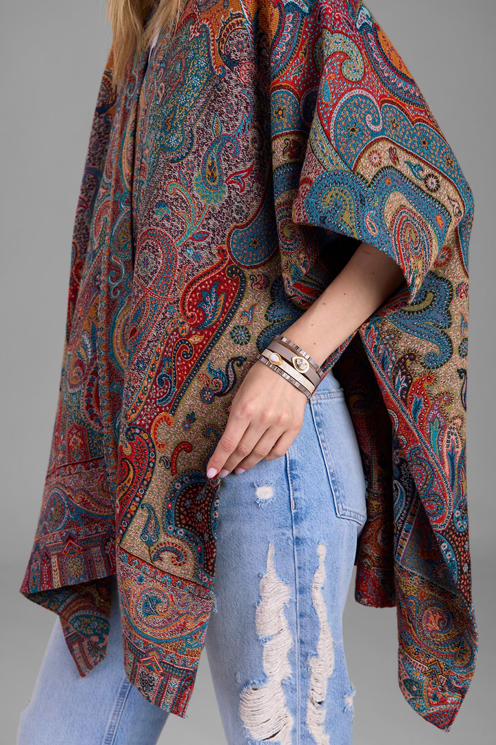 Regal Rococo Poncho - Multi