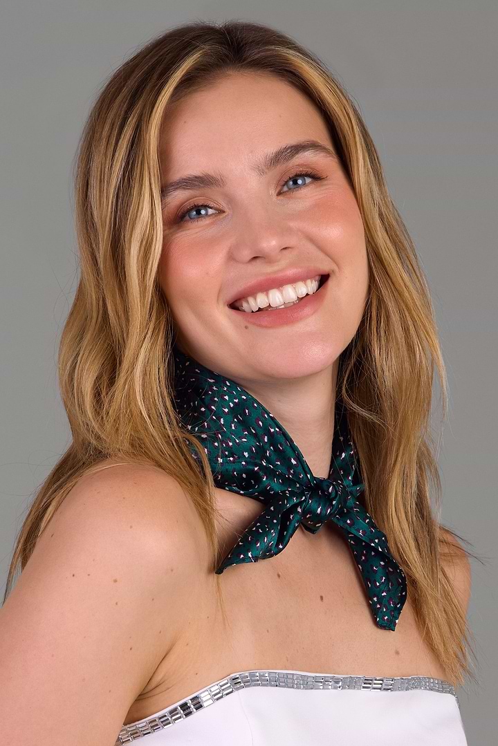 Silk Bandana Animal Print - Dark Slate Gray