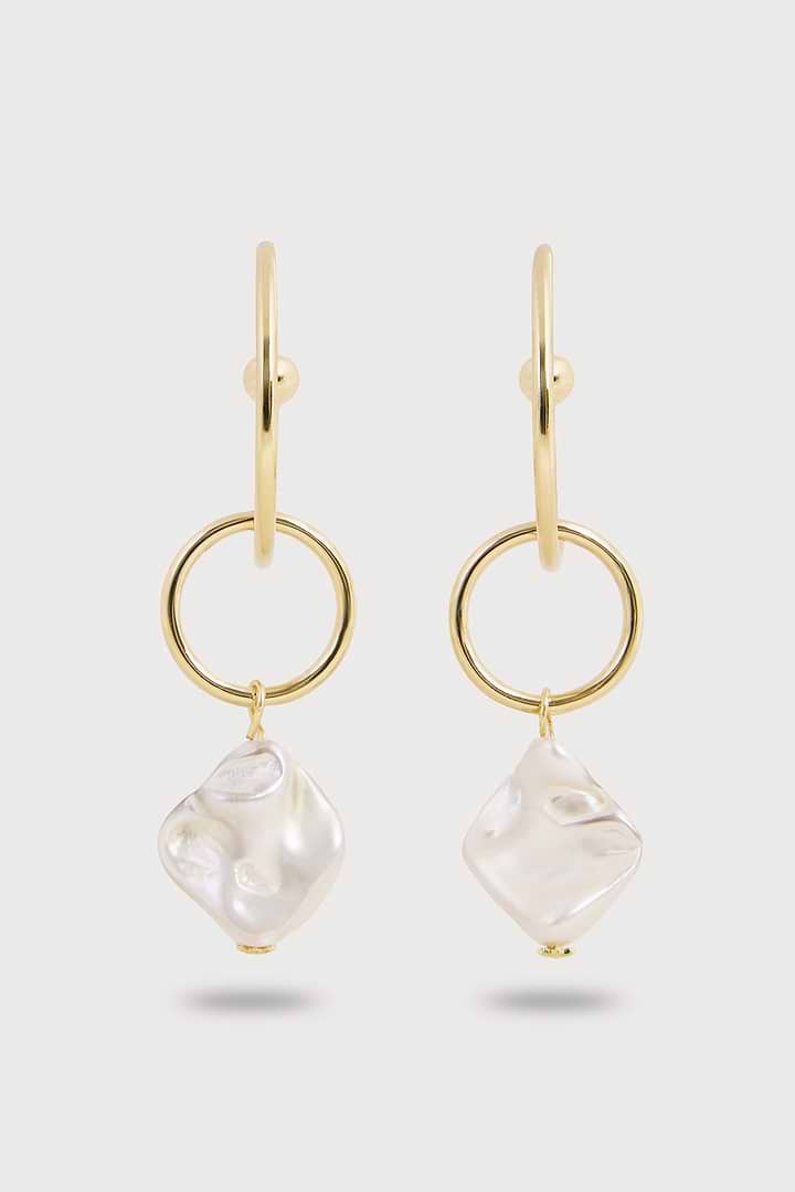 Pearl Multi Hoop Earrings - Pearl