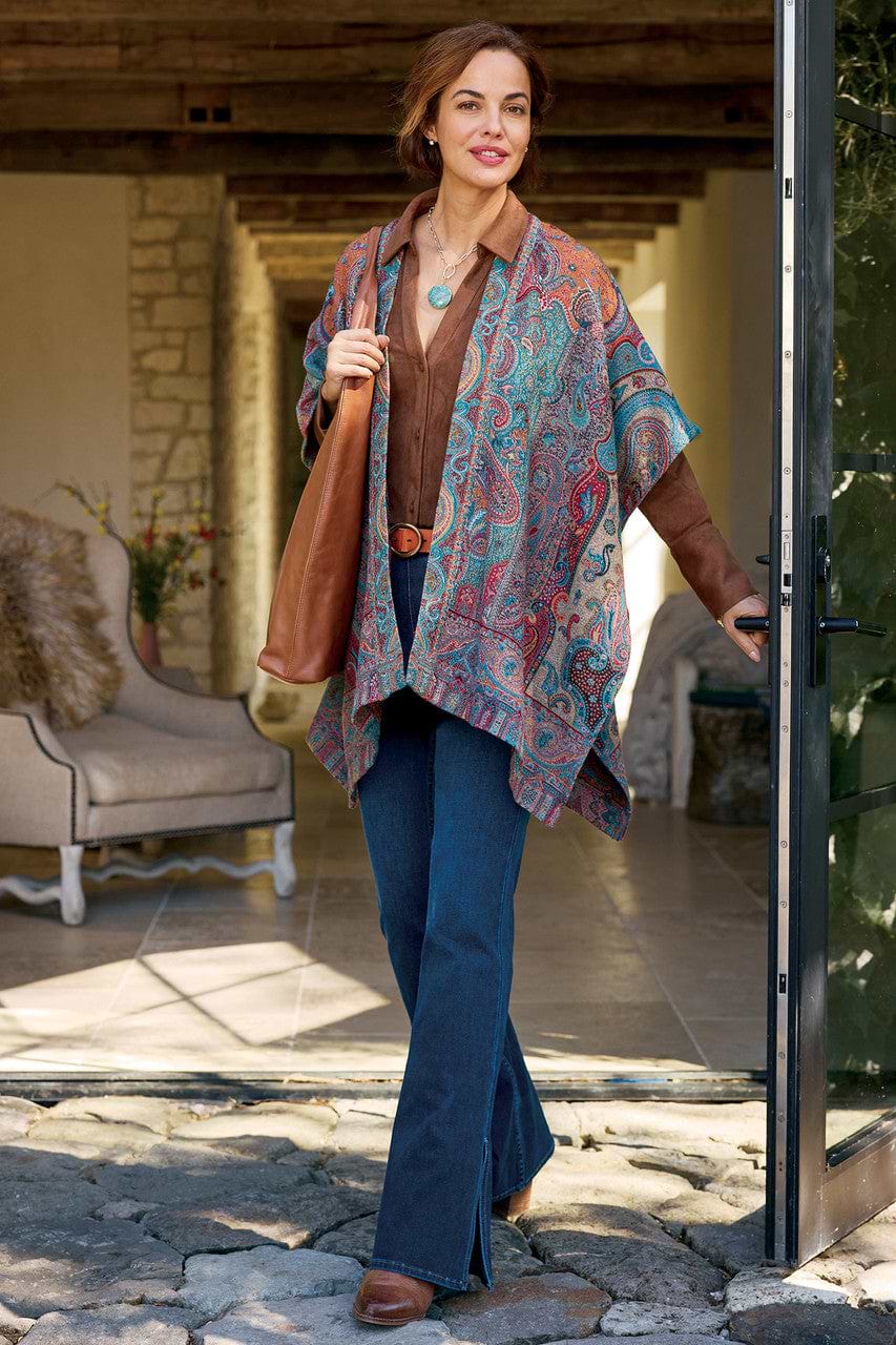 Regal Rococo Poncho - Multi