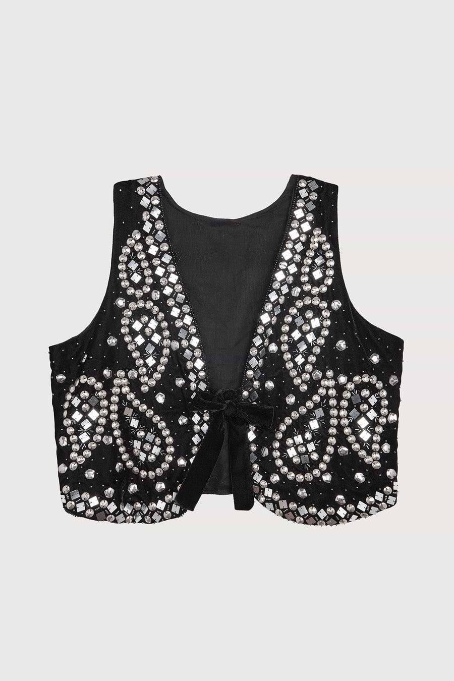 Studded Velvet Vest