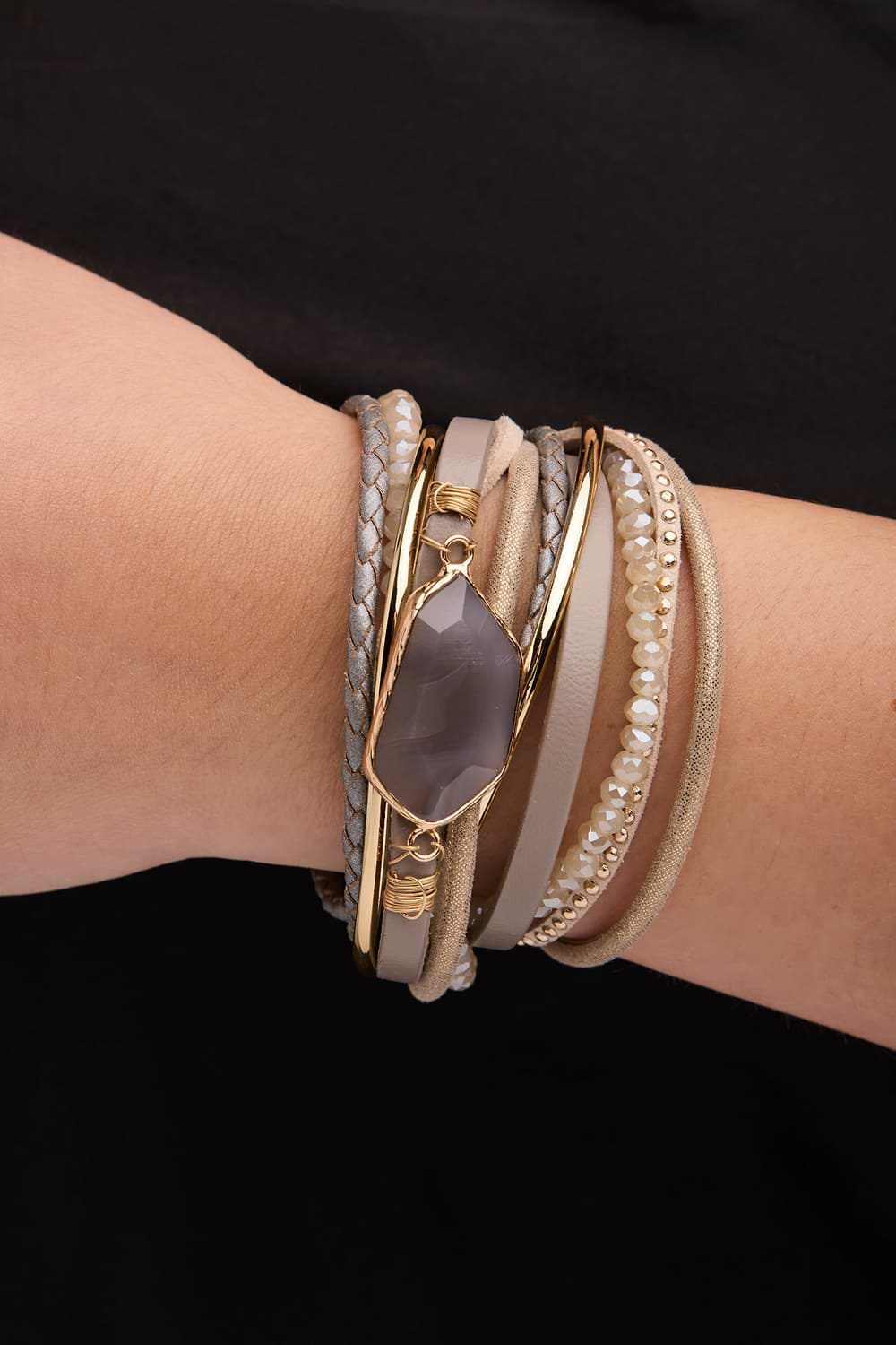 Endless Dream Double Wrap Bracelet - Dim Gray