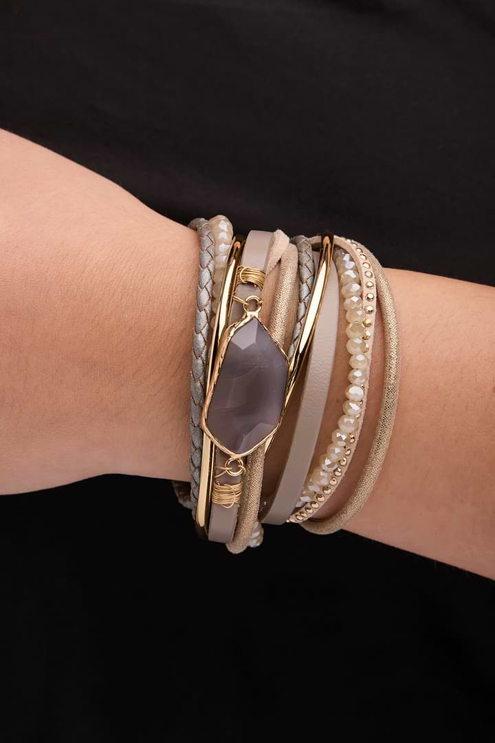 Endless Dream Double Wrap Bracelet - Dim Gray