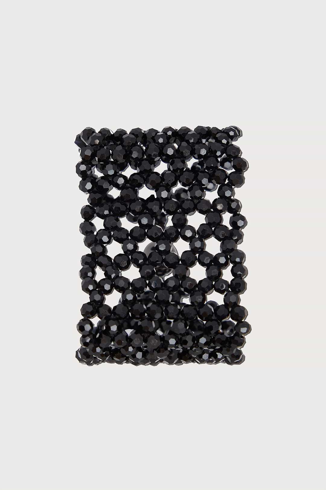 Seamless Glamour Crochet Bracelet - Black