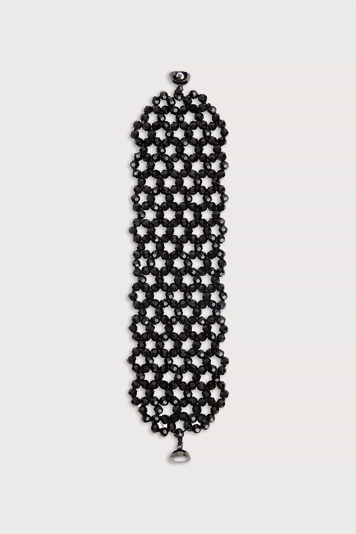 Seamless Glamour Crochet Bracelet - Black