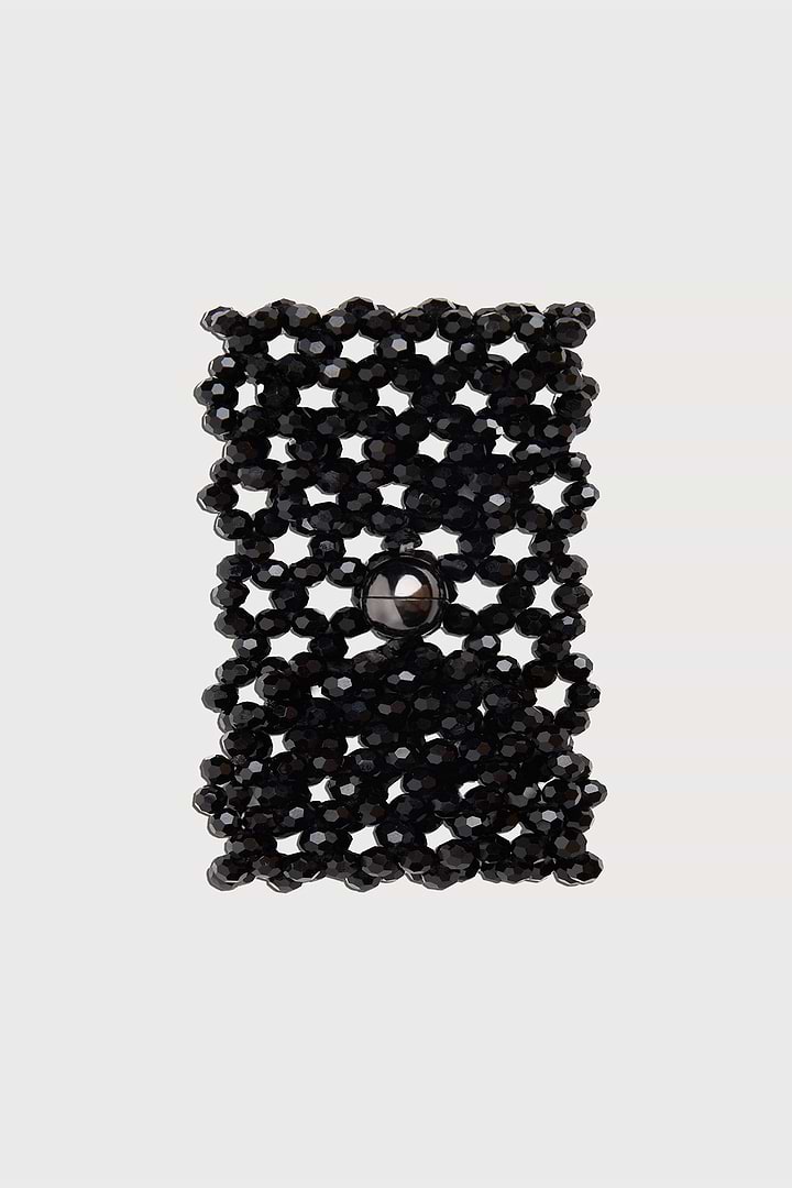 Seamless Glamour Crochet Bracelet - Black