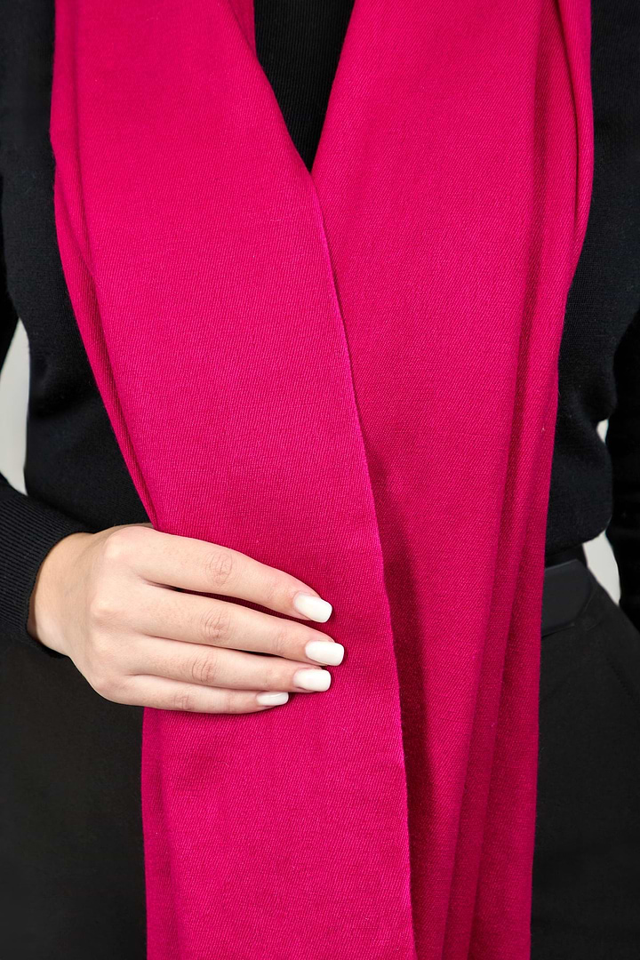 Cashmere Silk Scarf - Deep Pink