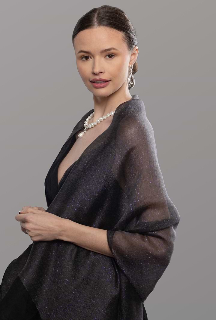 Sparkle Sheer Social Wrap - Silk