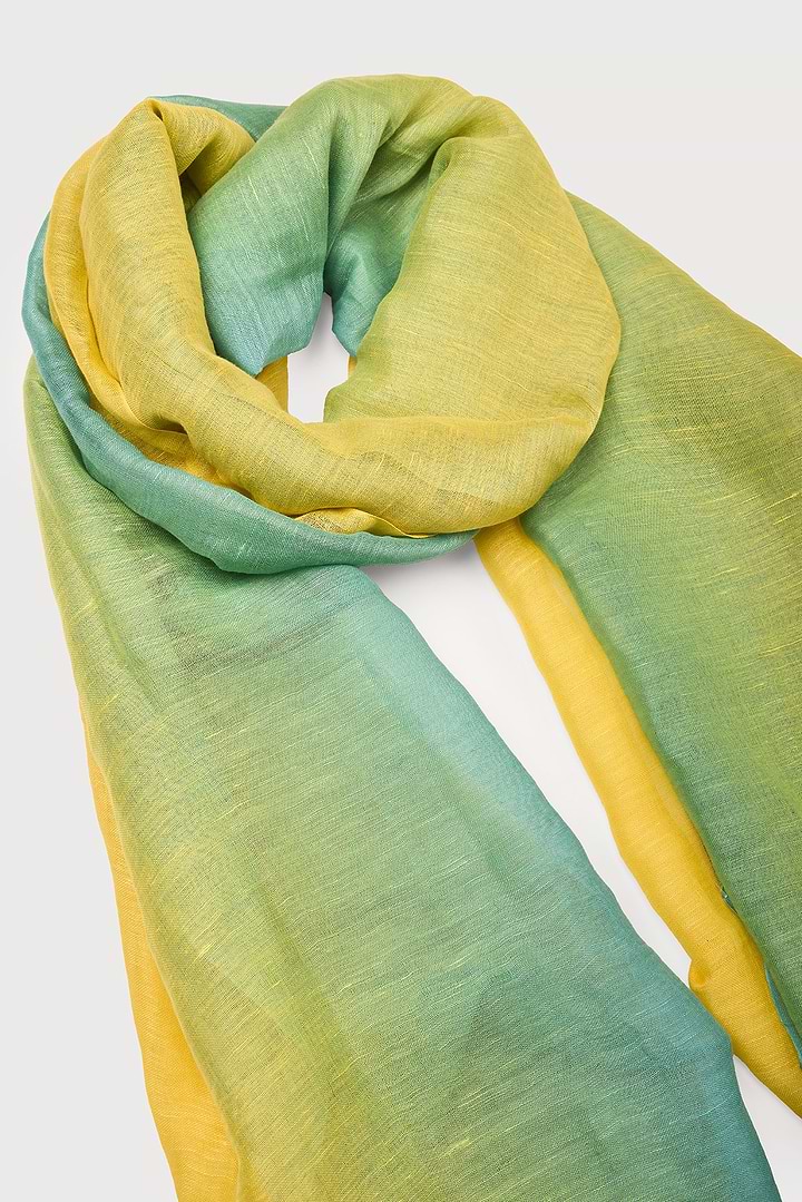 Linen Ombré Scarf - Yellow