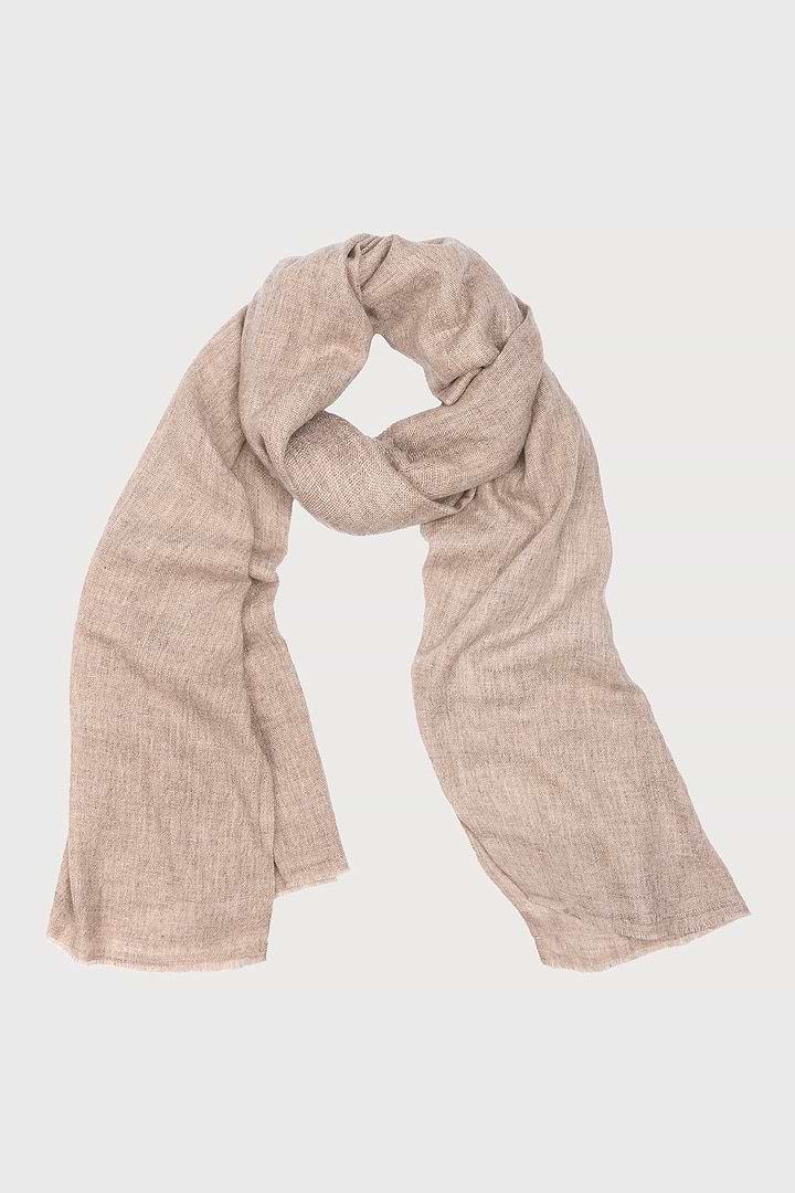 Delicate Wool Scarf dark beige