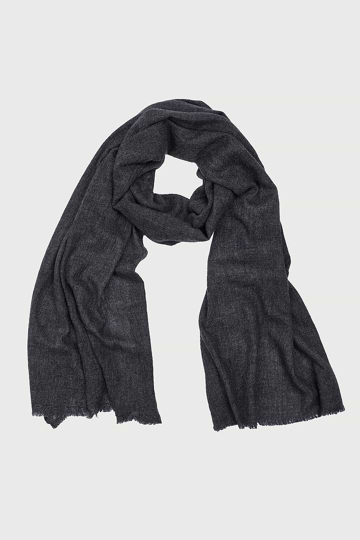 Delicate Wool Scarf dark charcoal