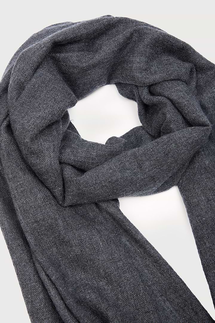 Delicate Wool Scarf dark charcoal