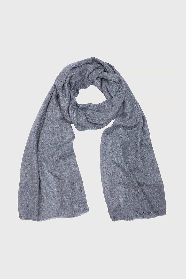 Delicate Wool Scarf light charcoal