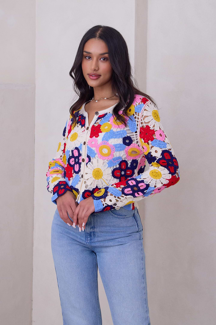 Flower Lace Crochet Jacket