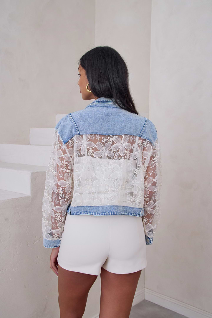 Denim Lace Jacket - Denim