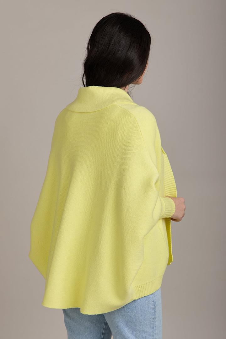 Open Front Oversized Cardigan Sweater - Light Yellow
