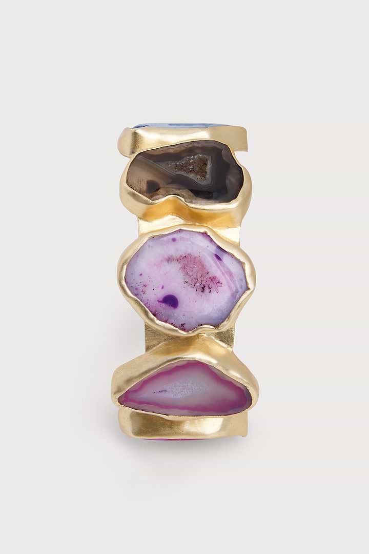 Multi Agate Cuff Bracelet