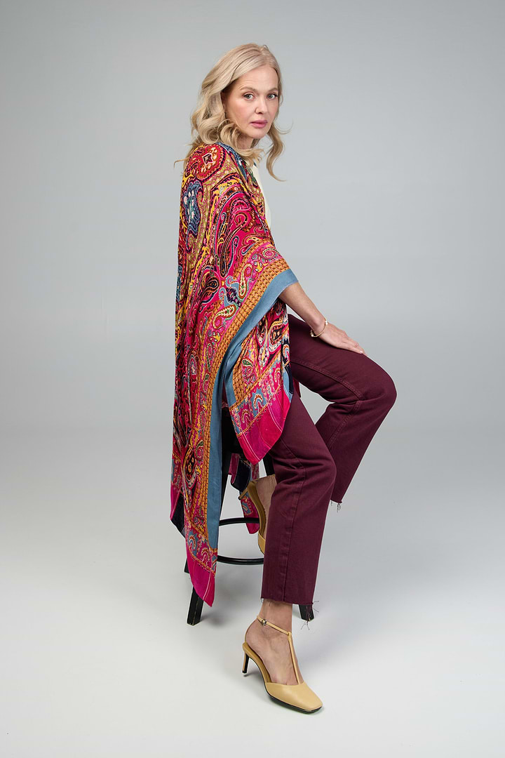 Paisley High Low Kimono