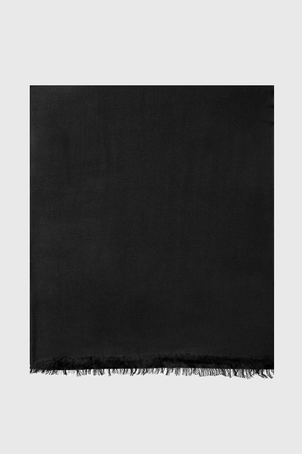 Cashmere Silk A Black Eyelash Scarf - Black