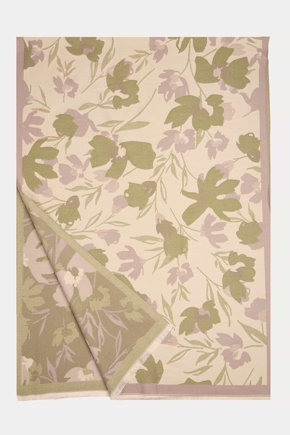 La Floraison Reversible Scarf - Sage