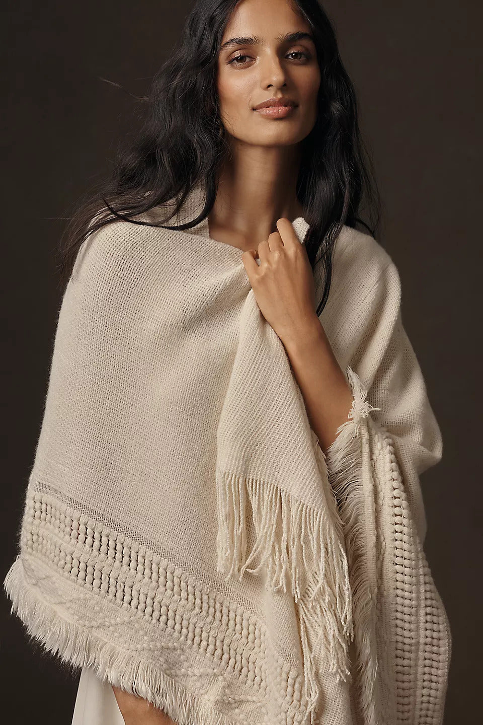 Fringed Trim Kimono