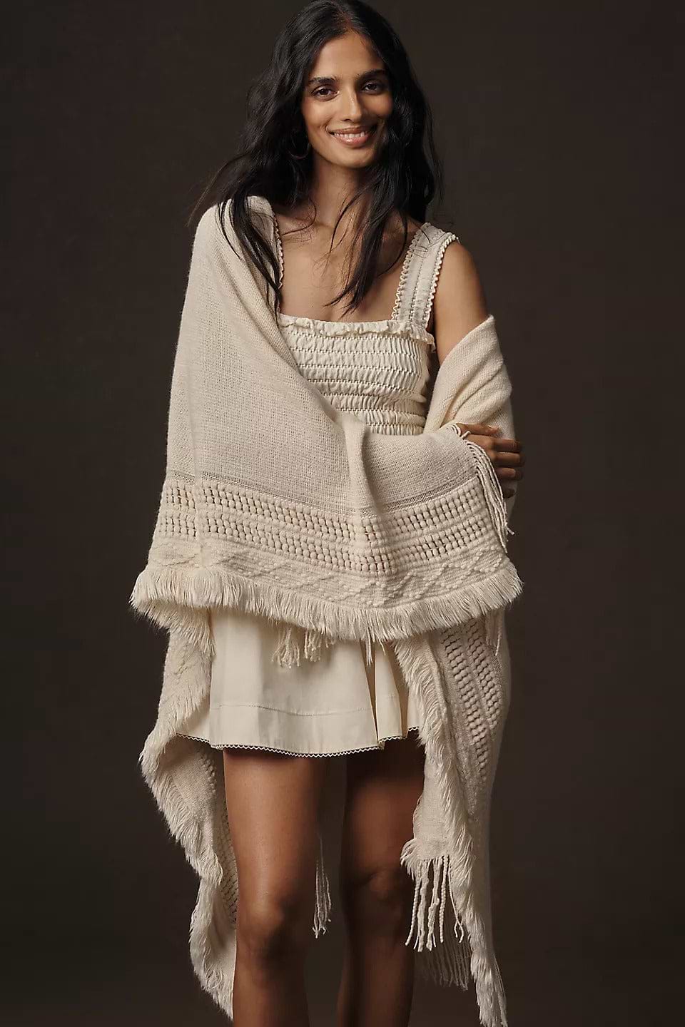 Fringed Trim Kimono