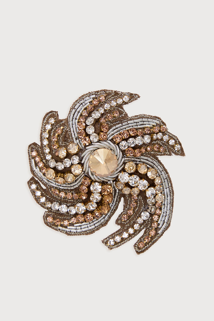 Swirl Around Burst Brooch