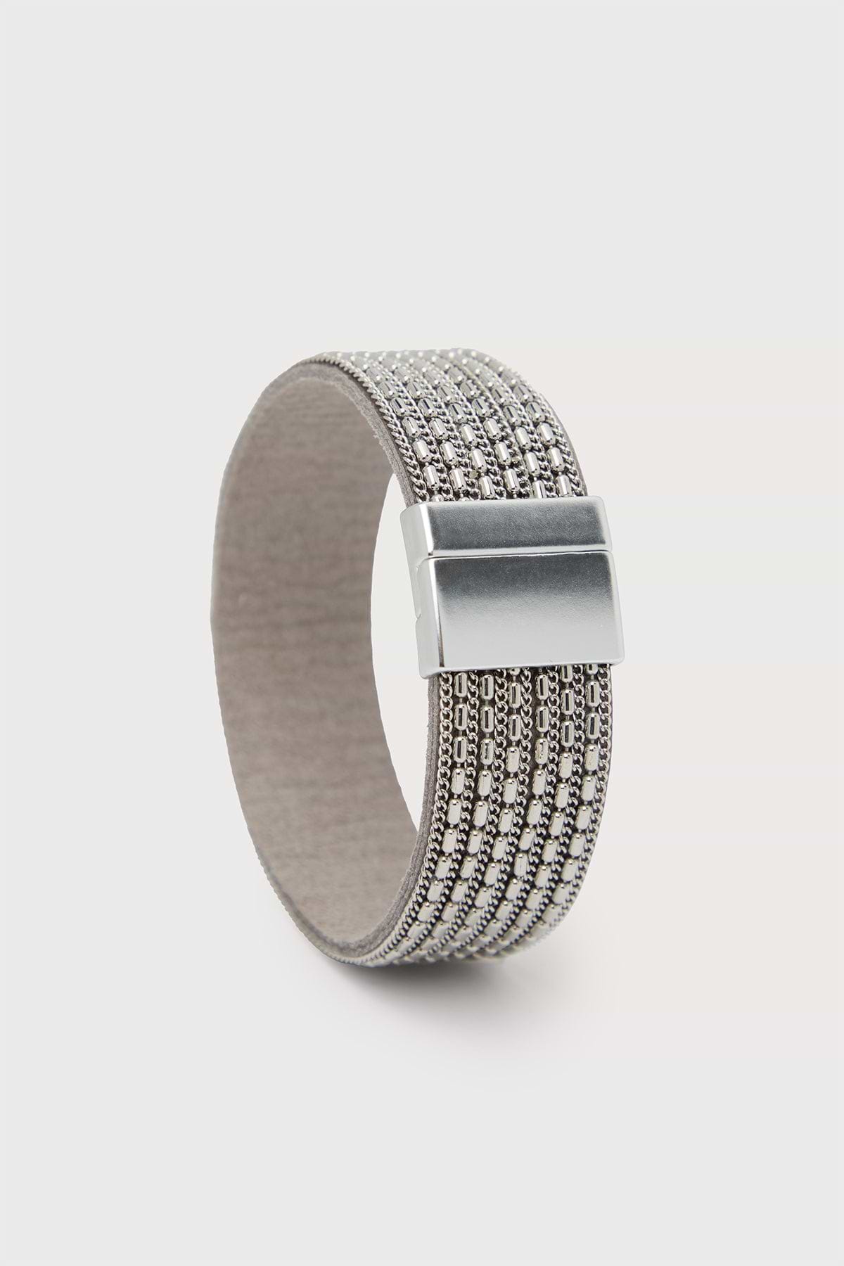 Multi-Strand Mesh Bracelet - Silver