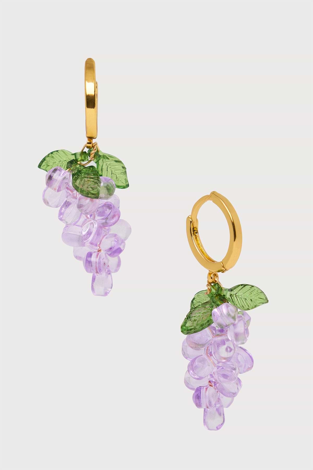 Grape Cluster Huggie Earrings