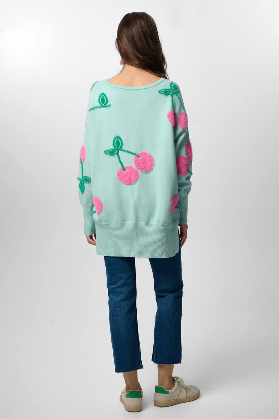 Whimsical Heart Sweater - Mint