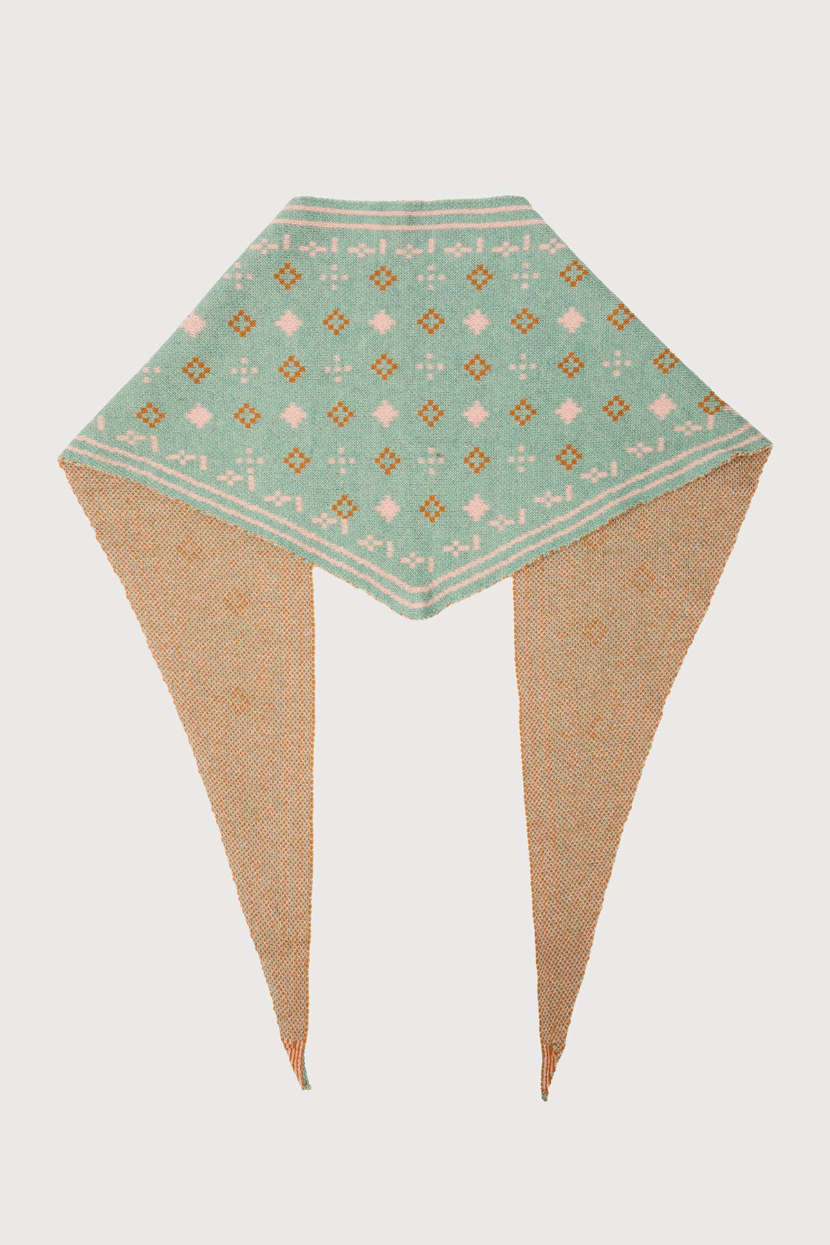 Foulard Knit Triangle Scarf - Light Blue