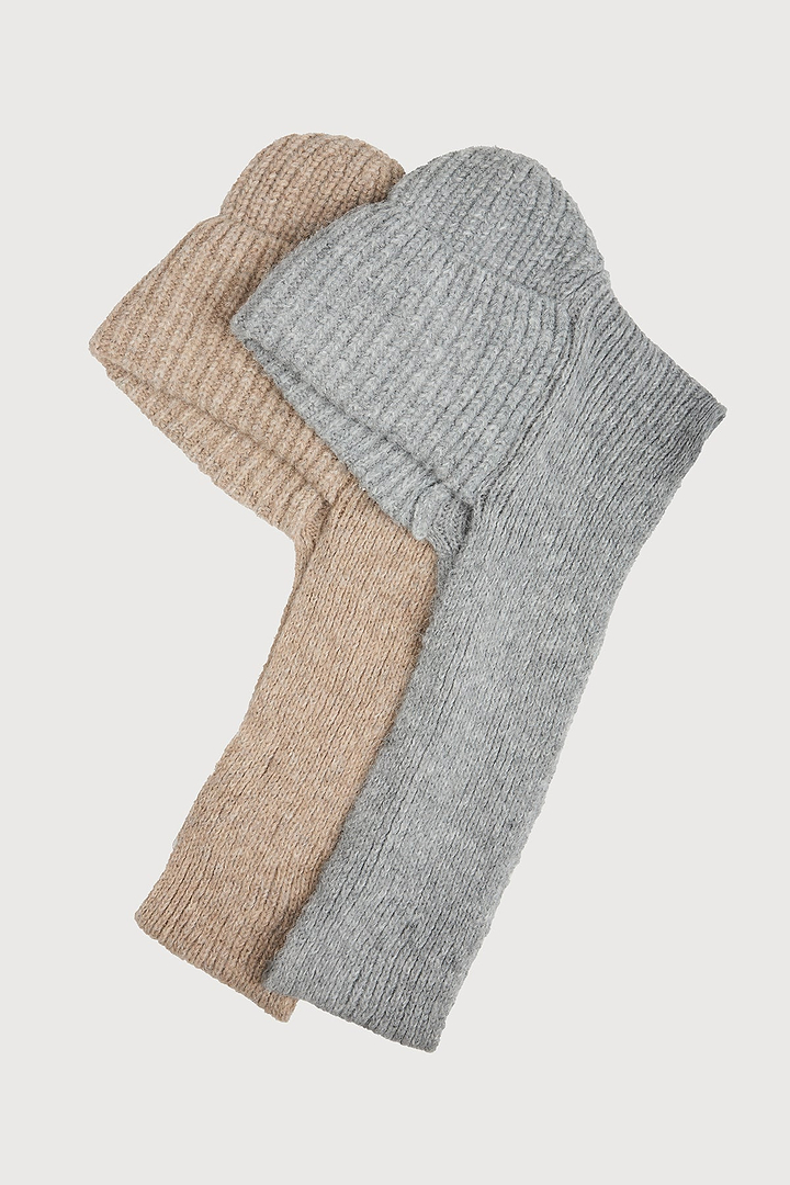 Cozy Knit Hooded Scarf